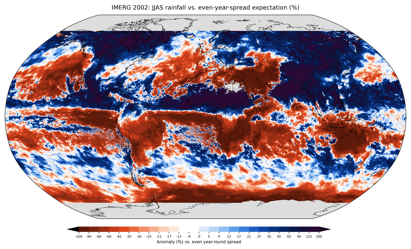 Global precipitation anomaly